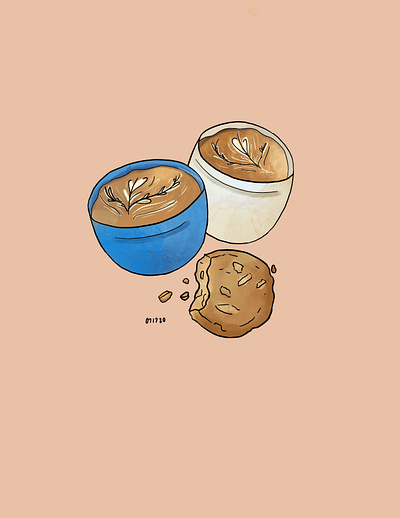 Food We Look Forward To coffee food food illustration illustration latte art