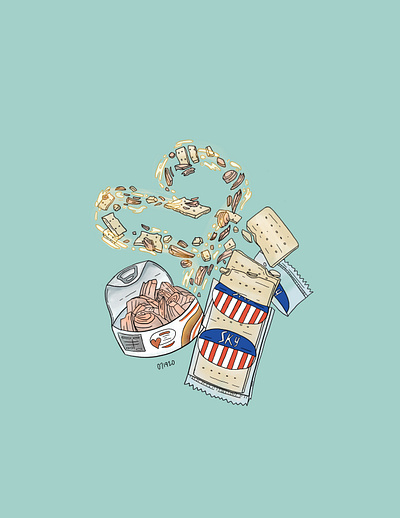 Food We Look Forward To food illustration illustration skyflakes tuna