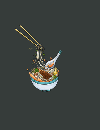 Food We Look Forward To food illustration illustration pho vietnamese