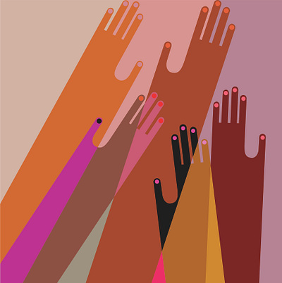 Hands On for Juneteenth abstract colorful fashion illustration graphic design hands illustration minimal people vector