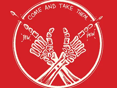 Finger Guns drawing illustration procreate tshirt