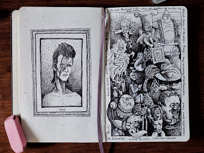 Sketchbook: Aladdin Sane and a bunch of sci-fi bullcrap