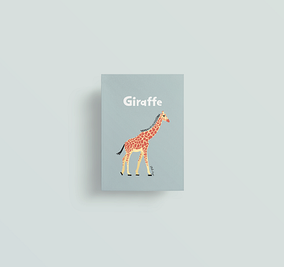 Animal Series. 7 Giraffe 🦒 animal animal art animal illustration animal lover australia digital illustration giraffe graphic design illustration kids lifedrawing nature vintage vintage illustration wildanimal