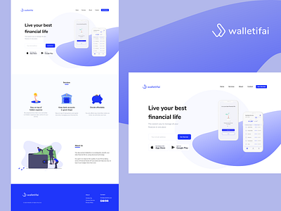 DailyUI - Landing Page dailyui design finance app landing page design ui ux website design website redesign