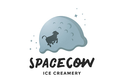 SpaceCow Ice Creamery | Logo Design branding branding and identity design illustration logo texture vector