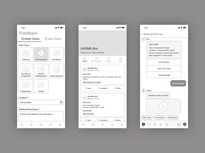 iFeedback Wireframing app chatbot feebback feedback form form ui wireframe wireframing