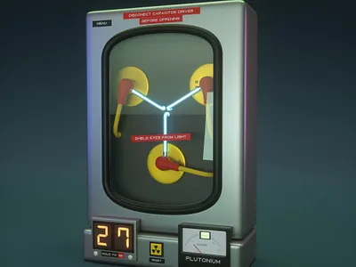 CONDENSADOR 2 3d 3dprint art backtothefuture c4d character cienema 4d delorean flux capacitor octanerender