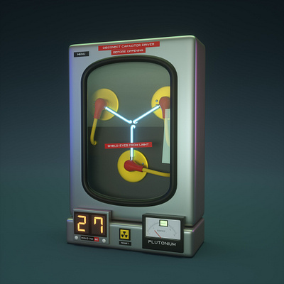 CONDENSADOR 2 3d 3dprint art backtothefuture c4d character cienema 4d delorean flux capacitor octanerender