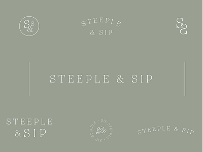 Steeple & Sip Logo Design branding calming design flat design graphic design icon iconography illustrator logo logo design logo mark logo mark design logotype minimal minimalism minimalist minimalist logo typography