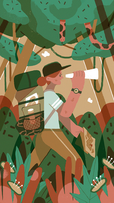 jungle green illustration jungle