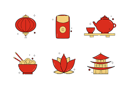 Chinese style art chinaart chinese design icon icon design icon set iconography illustration logo