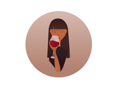 Wine lovers alcohol art brand identity branding design girl girl illustration illustration lady vector wine wine glass woman