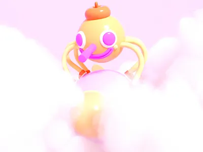 The Spider and Me 3d 3d render arttoy c4d character characterdesign cinema 4d dream illustration octane octanerender psychedelic