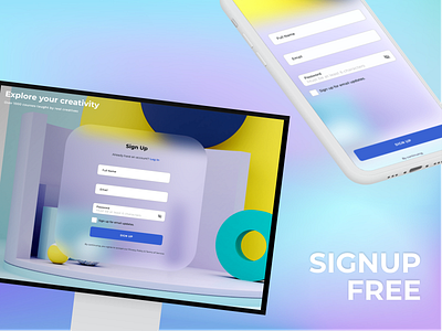 SignUp Form #CreateWithAdobeXD 2020 branding design dribbble invite shot ui ux website