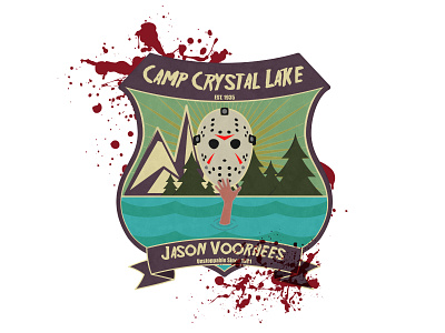 Friday The 13th T-Shirt design flat fridaythe13th horror illustration jasonvoorhees minimal tshirtdesign vector