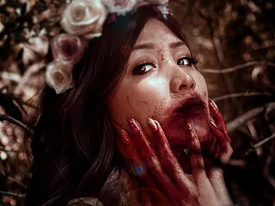 The Eclipse blood halloween model photographer photography photoshop witch witchcraft