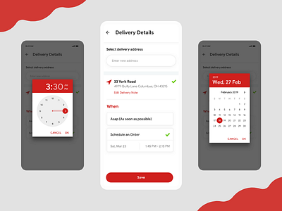 Schedule Order Screens For Food Delivery App food app food delivery app uiuxdesign