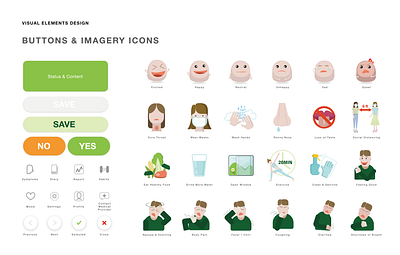 COVID Fighter-Visual Elements app covid19 design icon icons illustration ui ux web