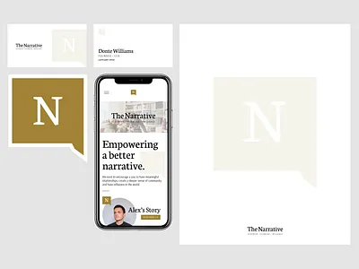 The Narrative branding design type web
