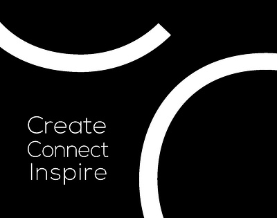 Create Connect Inspire art branding design flat illustration lettering logo minimal typography ui