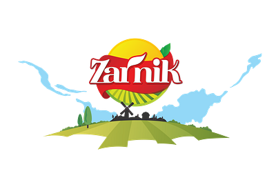 Zarnik Land Logo brand brand identity branding design drawing farsi fmcg food in food package food packaging design illustration iran logo logo design persian print saffron vector zarnik zarnik land