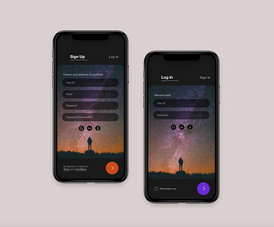 Sign Up / Log In UI - Daily UI #001 001 daily ui dailychallenge dailyui dailyui 001 sign up signup ui ui ux