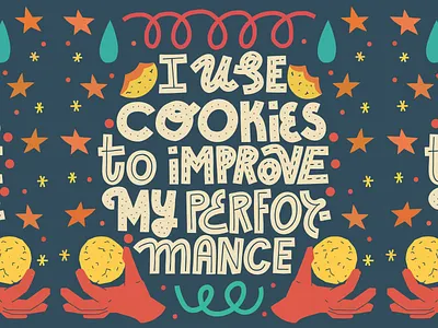 Cookie policy baking card cookies experience homemade illustration joke lettering policy popup quote typography website