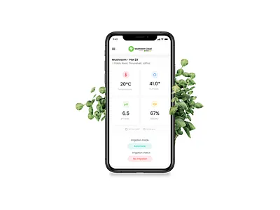 SenzAgro Mushroom Cloud: Dashboard cloud farming design agency farming ai app farming app ui huex studio mobile dashboard ui senzagro senzmate ui user experience user interface ux