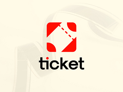 Ticket Logo Concept - Negative space bold brand identity branding branding concept branding design flat idenity logo logodesign minimal minimalist minimalist logo modern logo negative space negative space logo