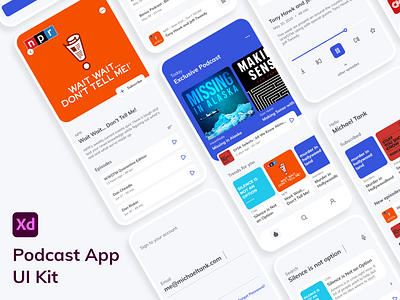 Podcast App UI Kit app ios mobileapp podcast podcast app ui ui design