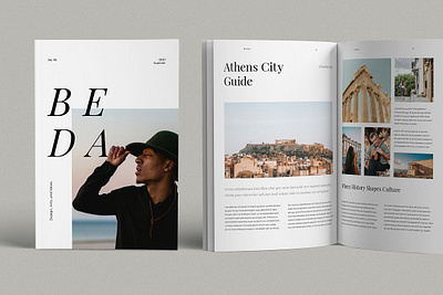 Beda Magazine branding brochure business catalogue clean download elegant free magazine magazine ad modern portfolio template