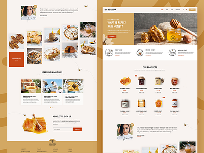 Mellifera - Beekeping and Honey Shop Theme 🐝 beekeeper beekeeping bees creative design honey honeybee honeyshop landing langing page modern shop theme ui ux wordpress