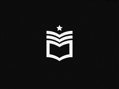 military book 2 army book brand branding chevron flat logo military psychologist sign star symbol