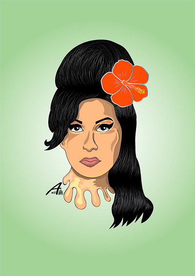 Amy Winehouse adobe illustrator amy amy winehouse colours illustration music portrait vector