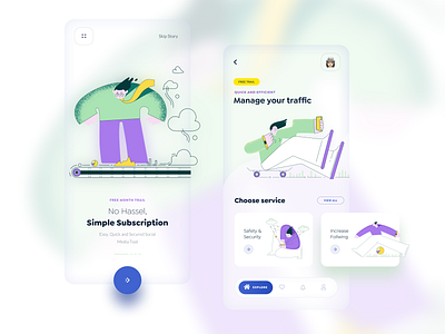 App Design for Social Media Influencers android app app design blur clean design figma gradient illustraion illustrator influencers ios app market minimal minimalist mobile mock up popular sketch social media social media design visual