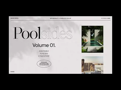 Poolsides 3d 3d art 3d render animation c4d cgi cinema 4d digital art interaction motion motion design octane ui ux web design website