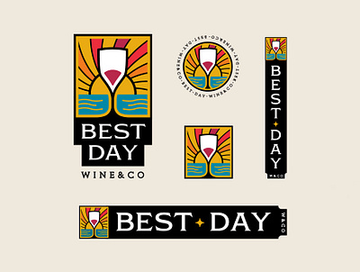 Best Day branding illustration typography