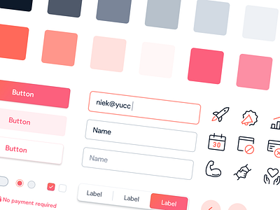 🖌 Styleguide for yuccaHR color palette colors design system form input field landingpage styleguide ui ui elements ui kit ux webdesign website