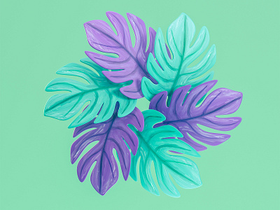 Leaf exploration 3d 3d illustration abstract cinema 4d colorful design floral illustration leafs low poly motion graphics nature octane paint plants