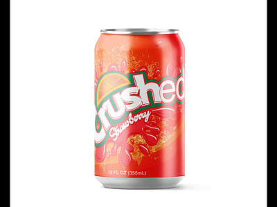 Strawberry Crushed Soda Can Animation animate animation banner branding can crush display energy energy drink logo photoshop soda strawberry