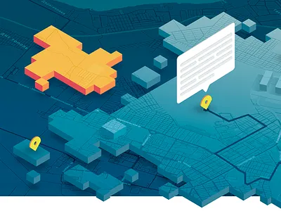 City map 2d adobe photoshop illustration isometric art map