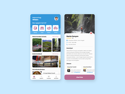 Wisata Brebes mobile app travel uidesign uiuxdesign wisata