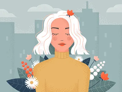 Girl in the City character girl character illustration illustrator vector