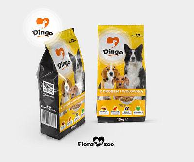 Flora Zoo product design for Dingo branding branding design design package design pet food typography