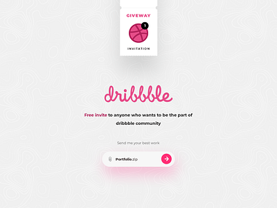 One Dribbble Invite daily ui debut design dribbble dribbble invitation dribbble invite firstshot free invite giveaway invite invite friends invite giveaway