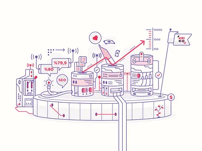 Kroki Workflow agency branding color customer design icon idea illustration kroki logo seo space vector workflow