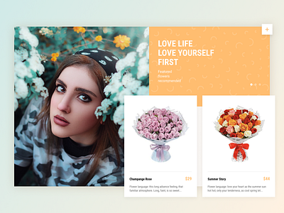 Flower Shop Hero Section design e commerce ecommerce ecommerce shop flower hero section interface shop ui ux ux designer web website