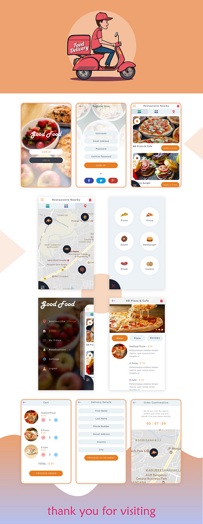 Food Delivery Mobile App UI android app design android app development android app development company application development delivery app food app food app design food app ui food apps food delivery food delivery app food delivery application food delivery service ios app design mobile app developers mobile app development mobile app development company usa web development company