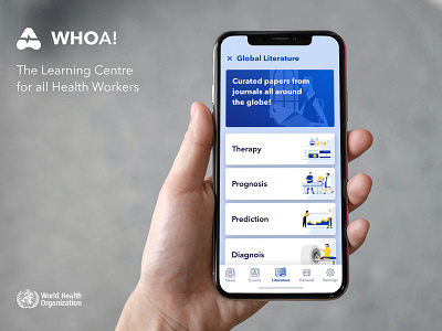 WHO Academy android covid 19 covid19 design health app healthcare ios layout mobile mobile app pandemic ui ux ux ui