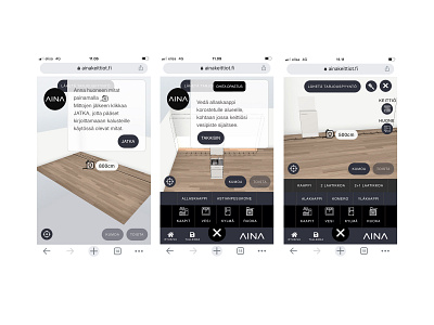 Aina App branding design flat icon logo ui vector web